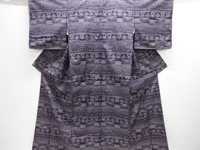 JAPANESE KIMONO / TSUMUGI / WOVEN ABSTRACT